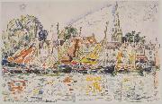 Paul Signac Fishing Boats painting